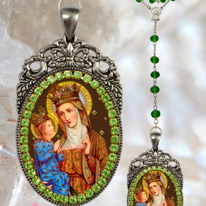 MariaSantissimaShop – Großhandel Kette mit Anhänger/Charm – Saint Anne — Rosenkranz - Patronin der kinderlosen Menschen; Kinder; Hausfrauen; Hausfrauen; Bergleute; Mütter; Armut; Schwangerschaft & Sterilität4
