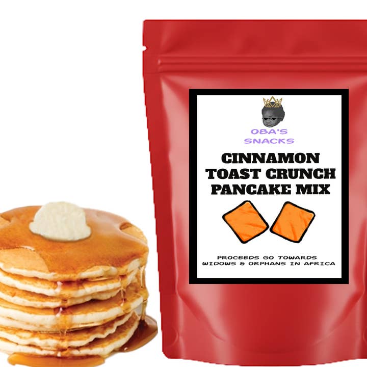Cinnamon Toast Pancake Mix for wholesale by Oba's Snacks