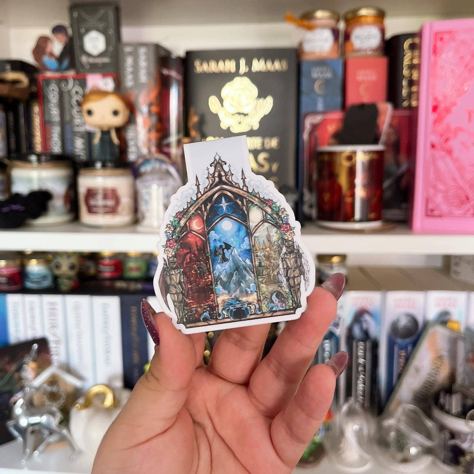 Alsace’s Art - Wholesale Bookmark - World Of Maas Velaris Terrasen Lunathion Magnetic Bookmark1