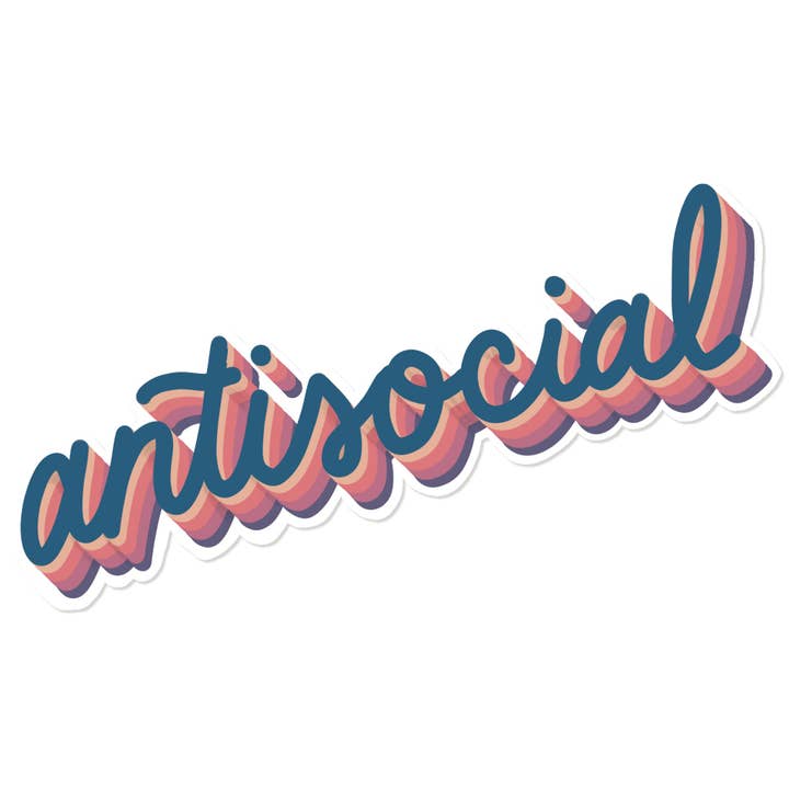 Adesivo anti-social por atacado de Slightly Stationery