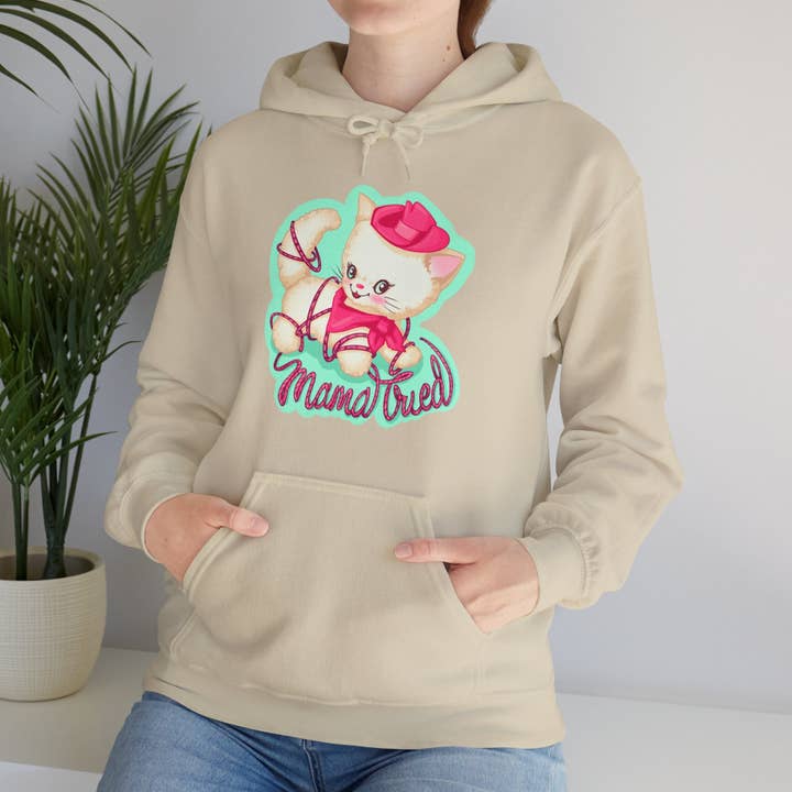 Sudadera con capucha unisex de mezcla pesada Mama Tried para venta al por mayor de LVB Art