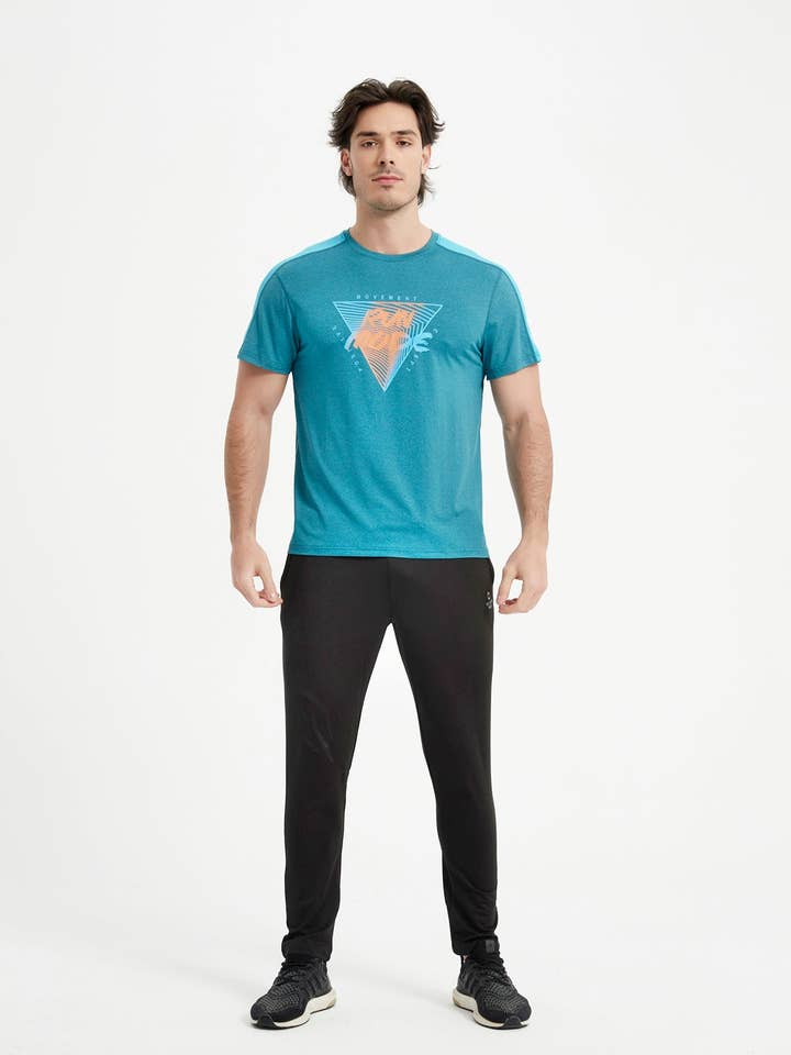 T-shirt à manches courtes pour homme avec col rond et manches montées pour la vente par Neyo