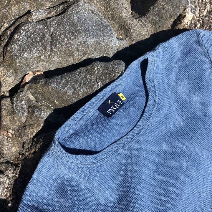 Pyque - Wholesale T-Shirt - Men's - Light Indigo Denim T-Shirt2