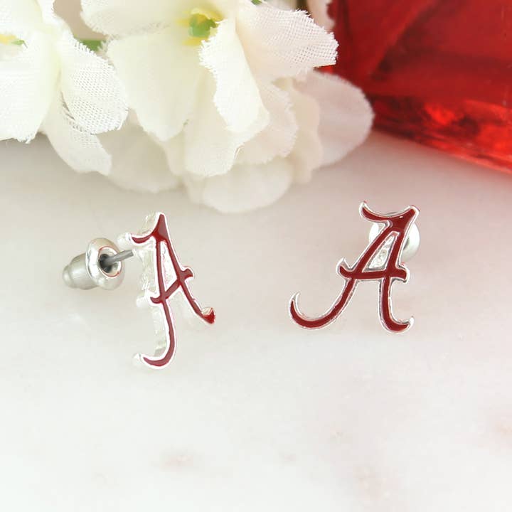 Seasons Jewelry - Wholesale Stud/Post Earrings - Alabama Enamel Logo Stud Earrings