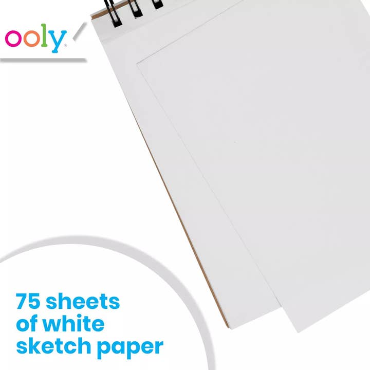 OOLY - Wholesale Sketchbook/Sketchpad - D.I.Y. Cover: White Paper Sketchbook (5" x 7.5";75 Pages)2