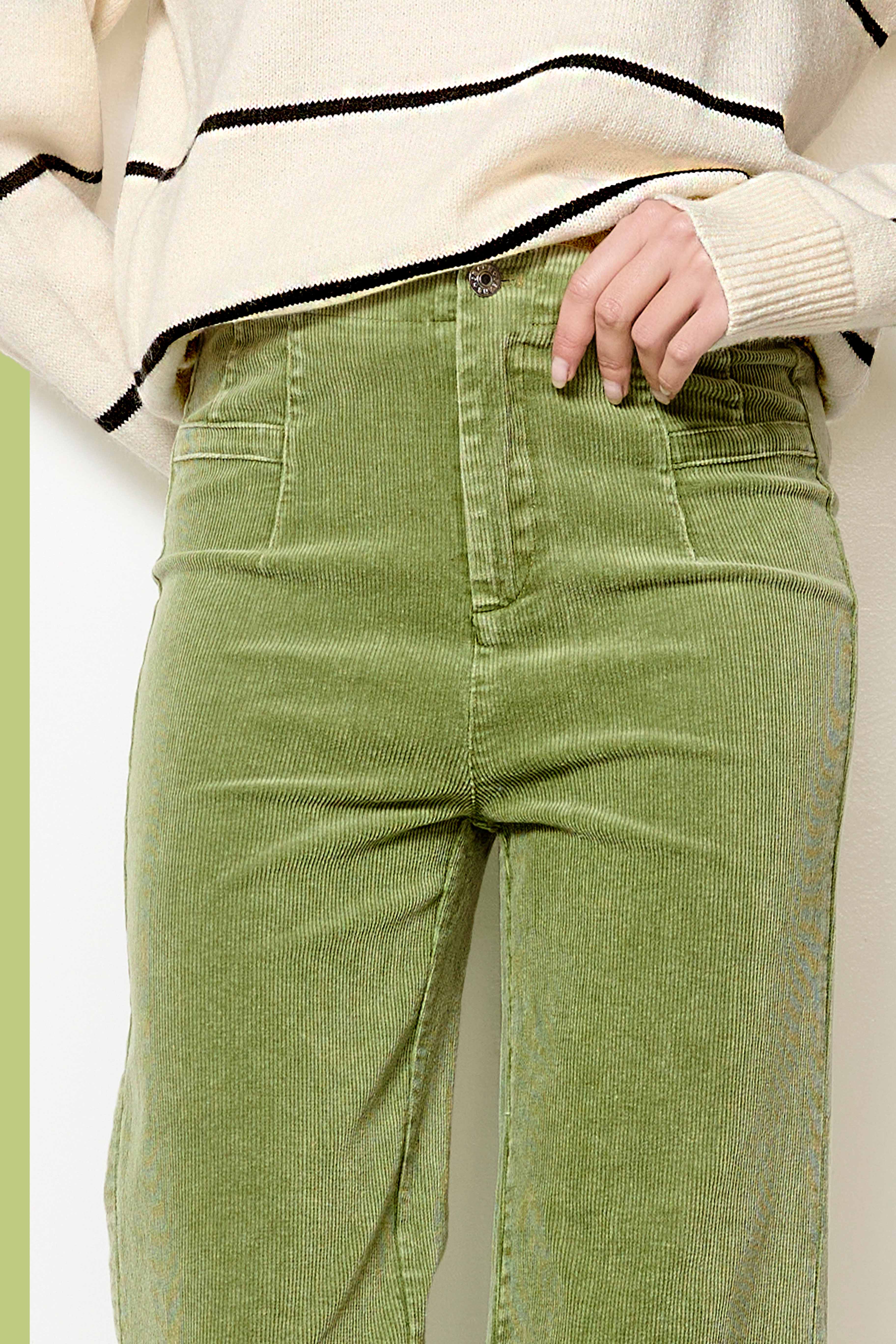 La Miel - Wholesale Pants - Women's - MCP4220-Mineral Washed High Waisted Wide Leg Corduroy Pants22