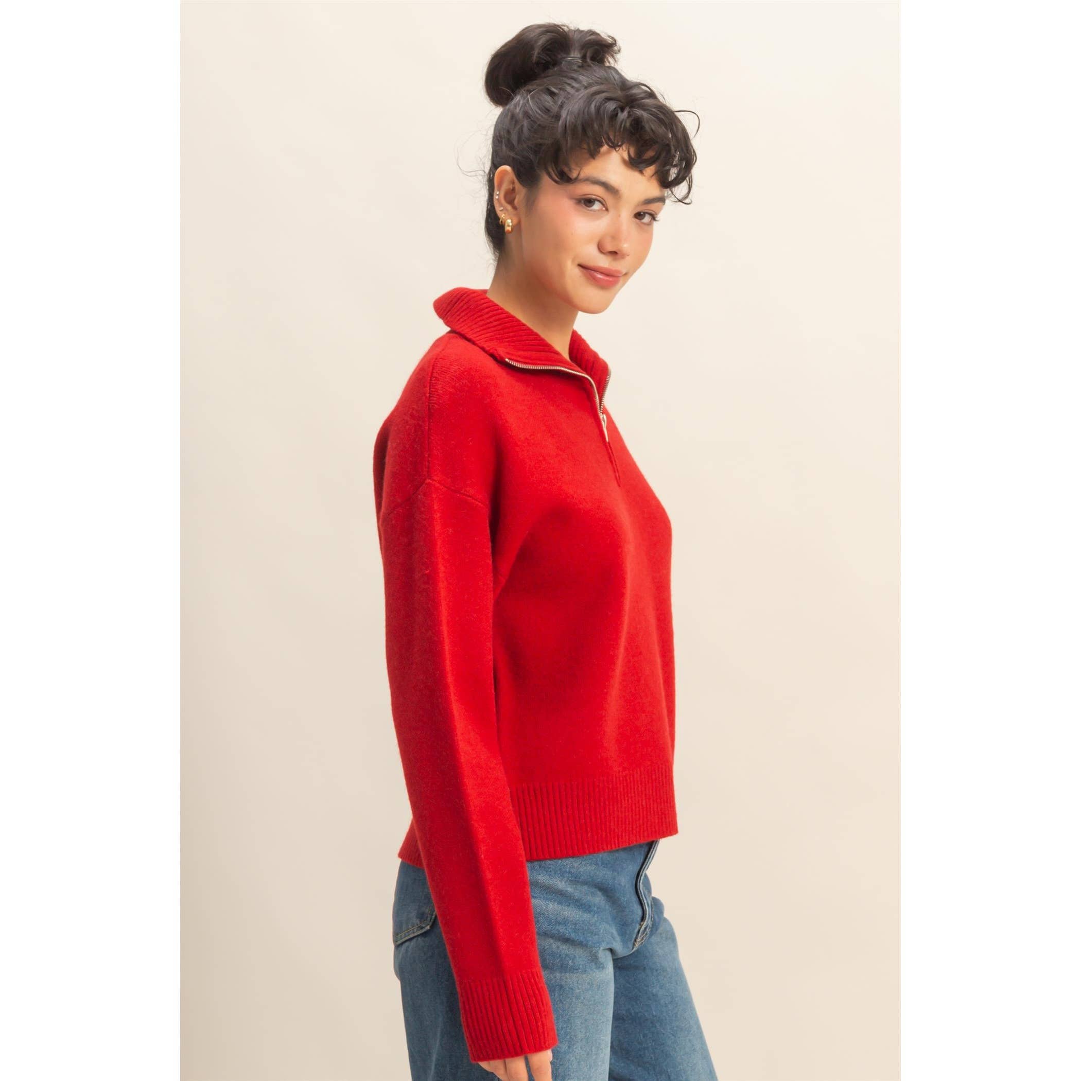 HYFVE - Vente Pull en maille – femme - Pull Classique à Demi-Zip6