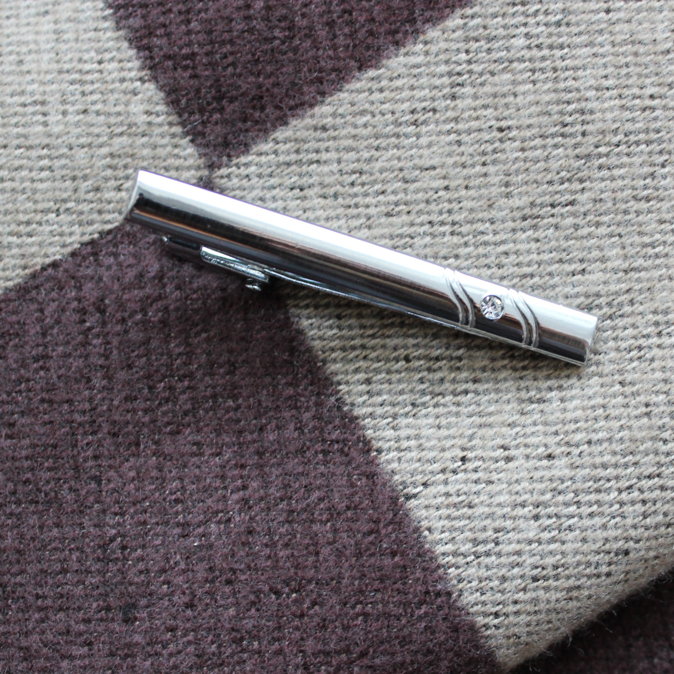 Tie Mood – wholesale Slipsklämma - Herr – Hazel Silver Tie Clip2