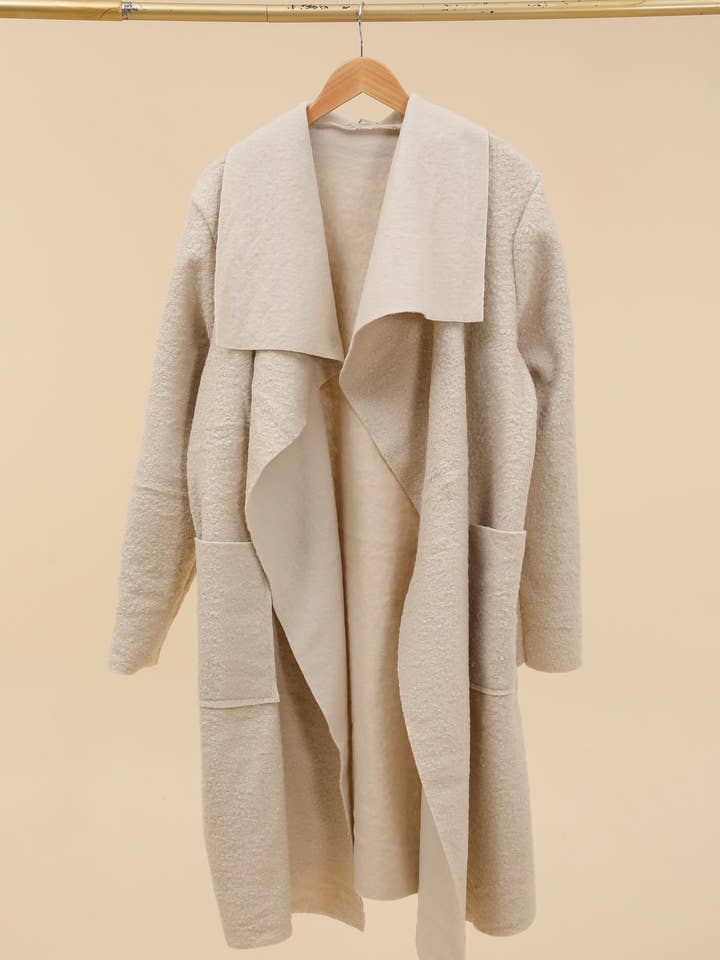 la maison des fibres naturelles – wholesale Varsity- och baseballjackor – Dam – Bouclejacka 22153 100% polyester1