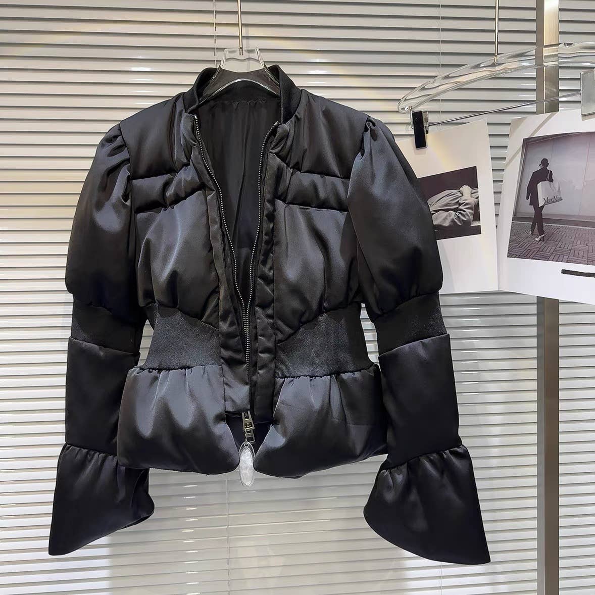 Productseeker – Puffer Jacket - Mulher por atacado – JK97 Casaco Quente de Cintura com Rosca Chic para Mulher2