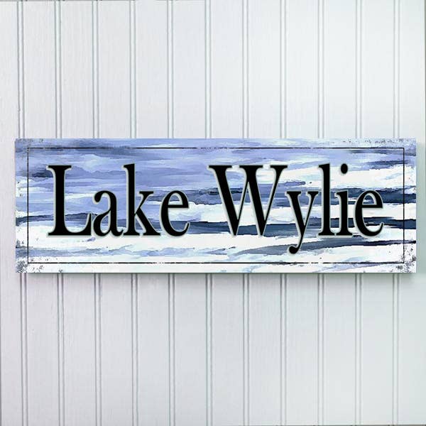 S169- Lake Sign With Black Text for wholesale by Paint The Town