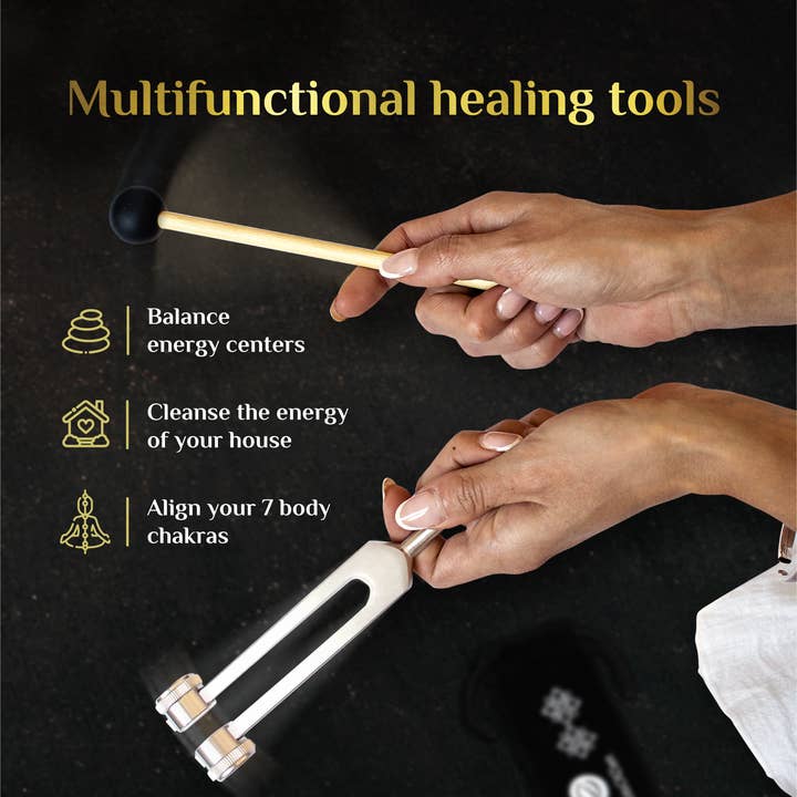 LotsOfZen – wholesale Meditation supplies – Tuning Forks Set (128Hz, 256Hz, 512Hz)3