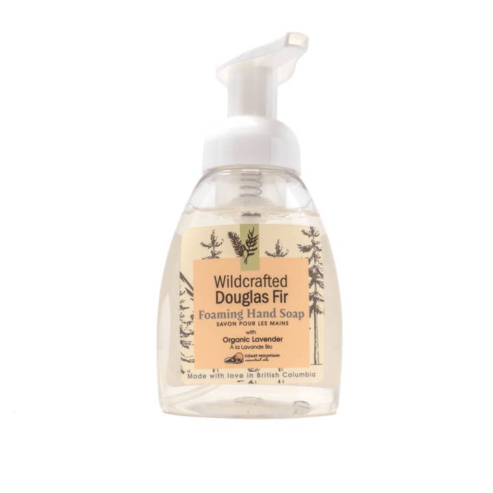 Douglas Fir skummende håndsæbe med organisk lavendel for engroshandel hos Coast Mountain Essential Oils