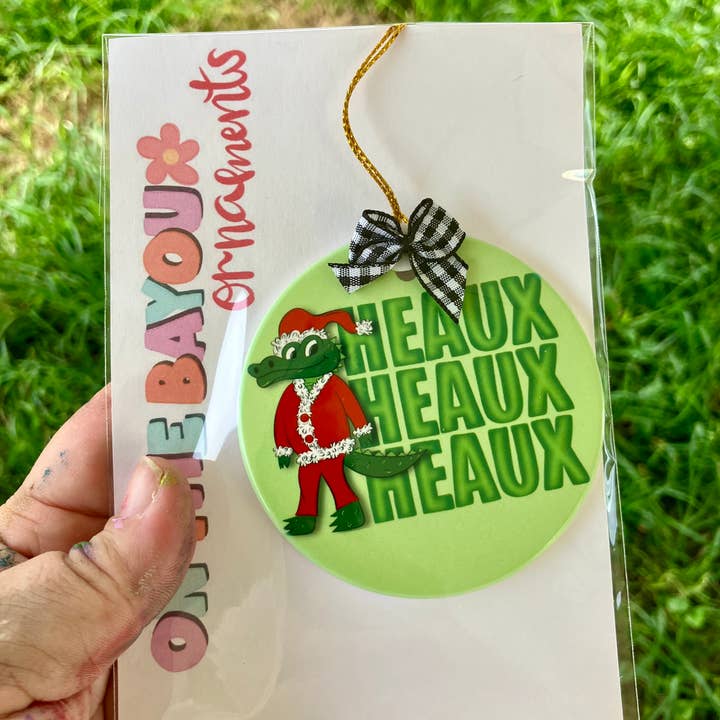 on the Bayou – Ornamento por atacado – Heaux Heaux Heaux Cajun Enfeite de Natal