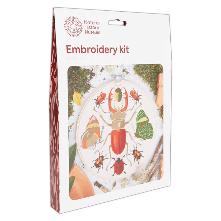 West Design Products - Wholesale Borduurbenodigdheden - Natuurhistorisch Museum Borduurraam Kit, Insecten 8"