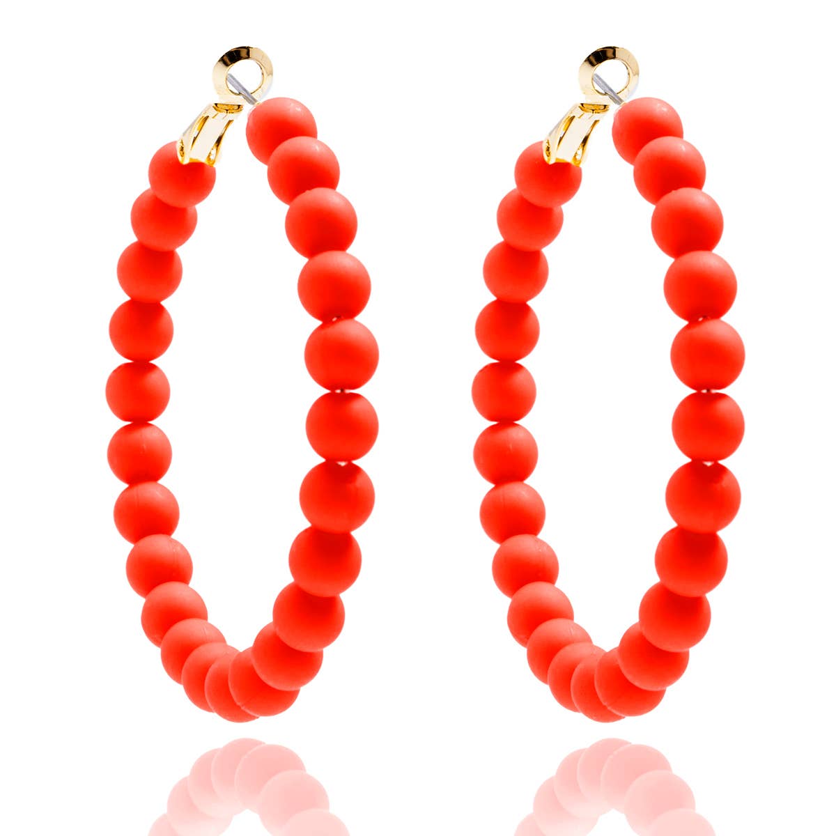 ZENZII Jewelry - Vente Créoles - Boucles d'oreilles créoles perlées mattes7