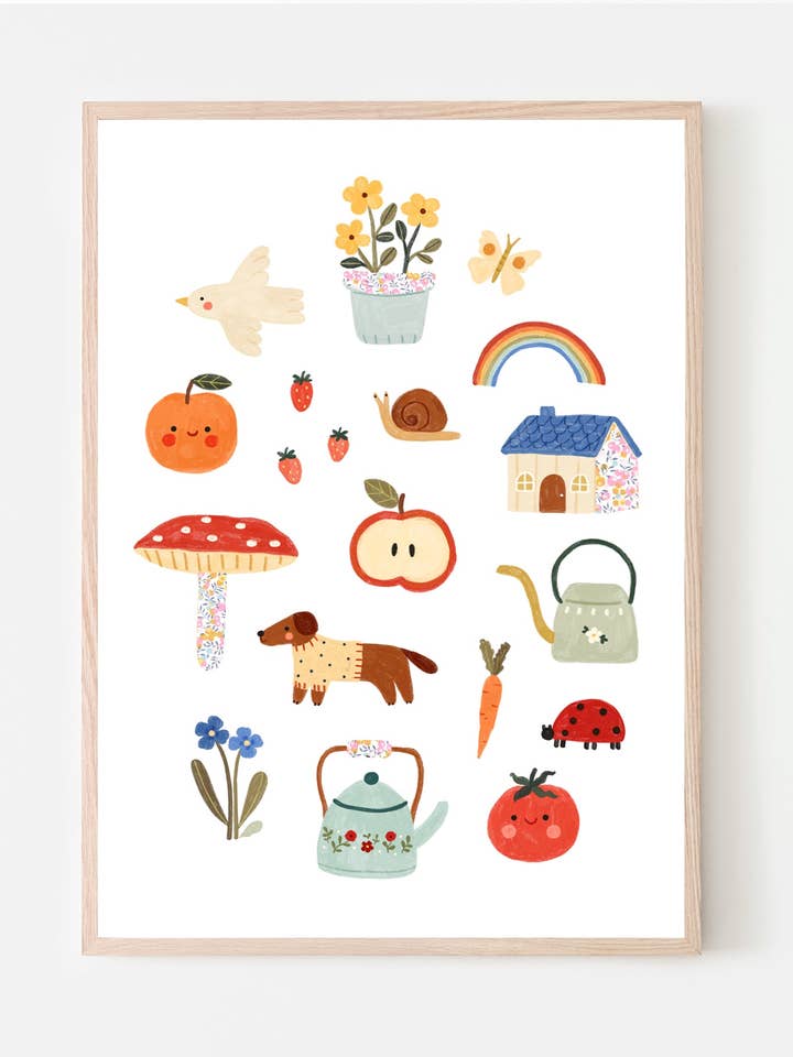 Home Ggrown Nursery Art - feito com tecido Liberty por atacado de The Charming Press