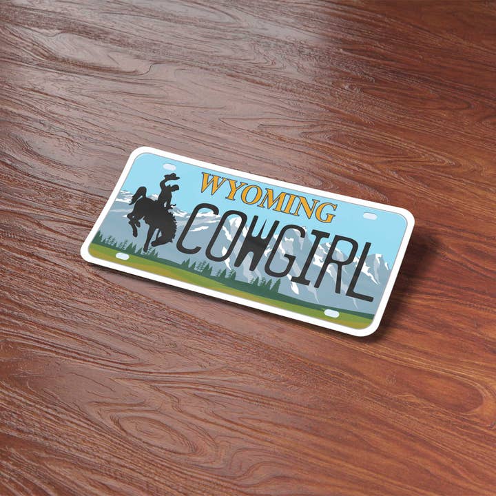 Sentinel Supply - Wholesale Sticker - Wyoming License Plate Bumper Stickers - Custom WY Decals