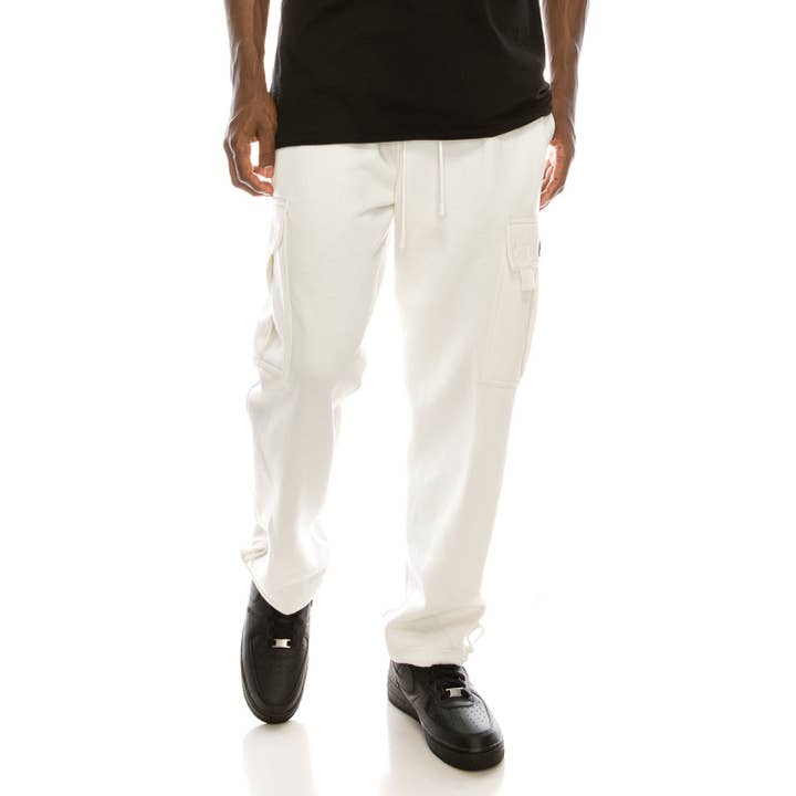 Victorious - Wholesale Pants - Men's - FL77 SOLID FLEECE HEAVYWEIGHT CARGO SWEATPANTS (OPEN PACK)5