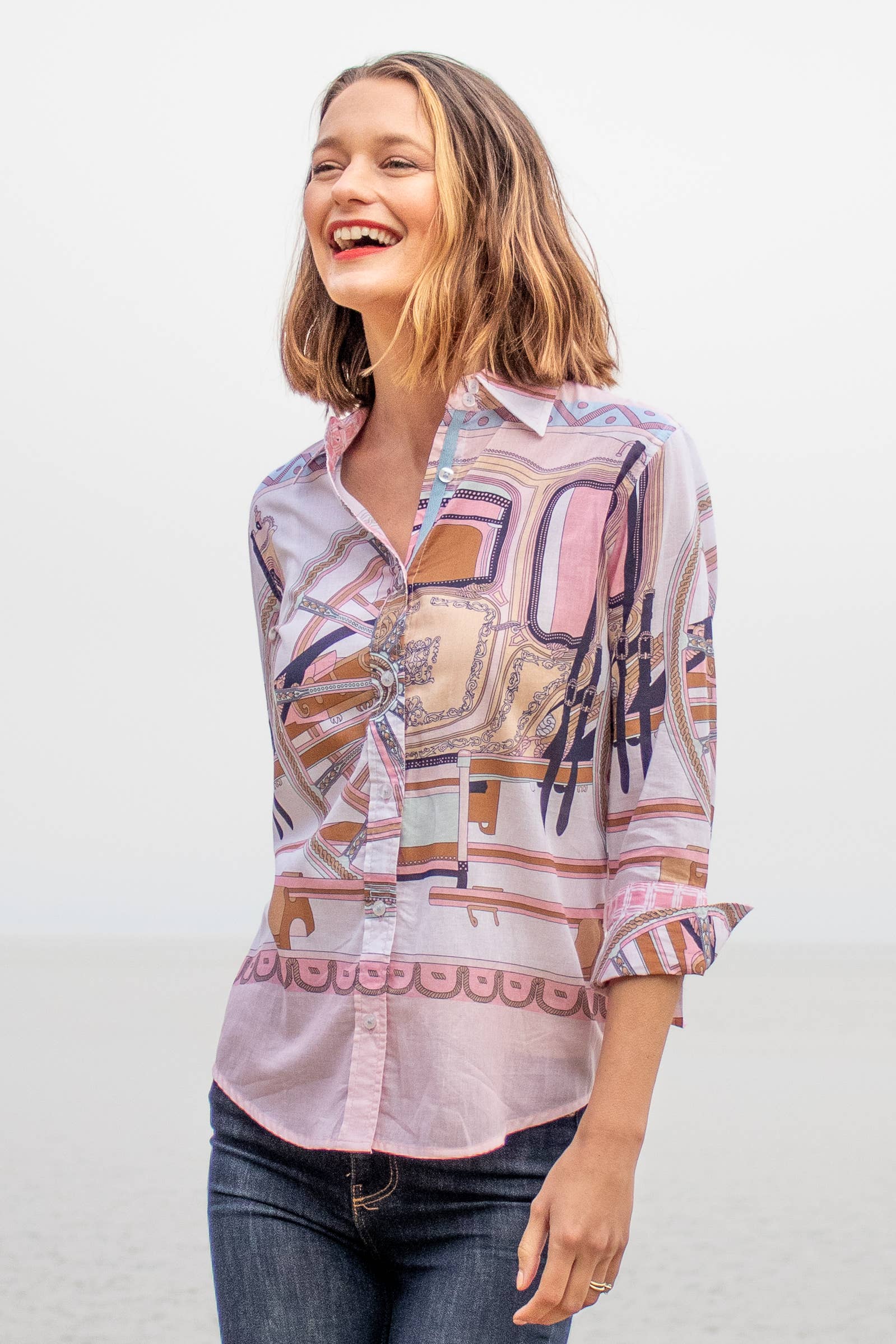 Dizzy-Lizzie – Engroshandel Skjorte - Dame – 3/4 ærme Rom Shirt | 4023-R161P1