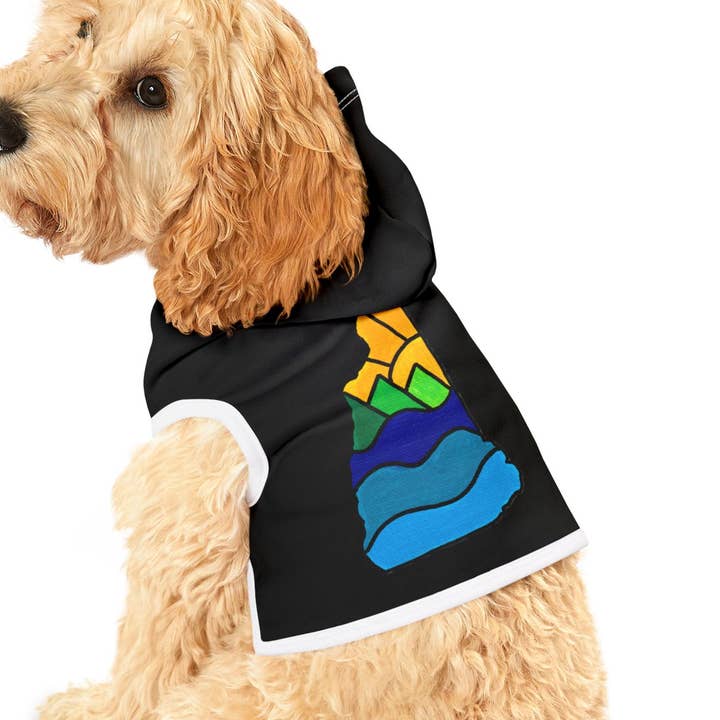 New Hampshire Abenteuer Haustier-Hoodie - Schwarz für den Großhandel von Oceane's Echo