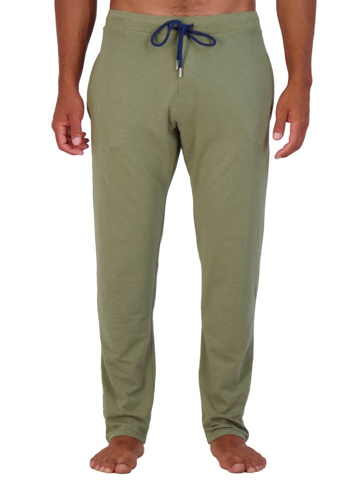 tailored lounge pant-olive for wholesale by Wood Underwear