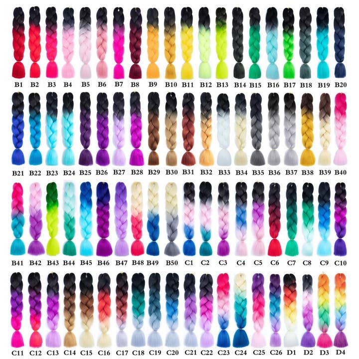 Tangled Hair Care - Wholesale Hair Extensions - Synthetic Braiding Hair - Purple Ombre