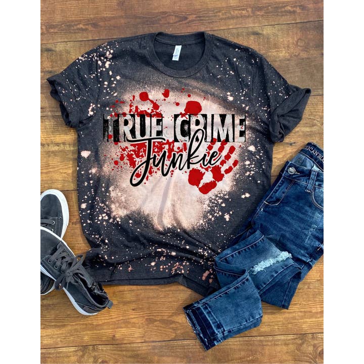 True Crime Junkie t-shirt for wholesale by Kerry Creates