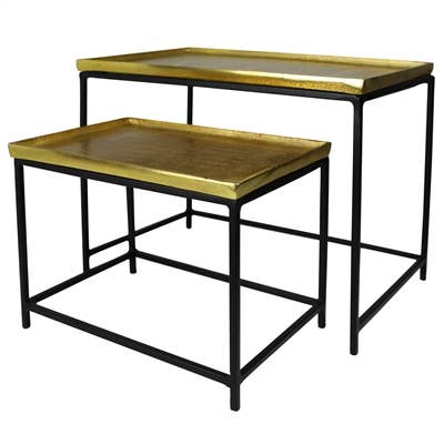 HomArt - Wholesale Retailer Display Stand/Case - Display Stands, Brass & Black - Set/2