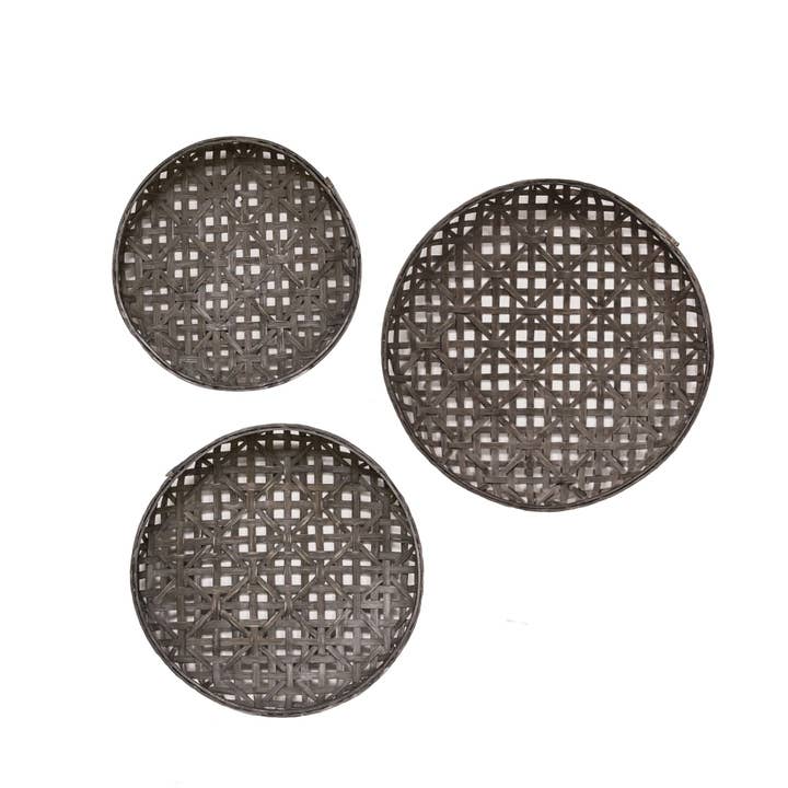 Col House Designs - Wholesale Basket - 3/Set, Woven Tobacco Style Baskets