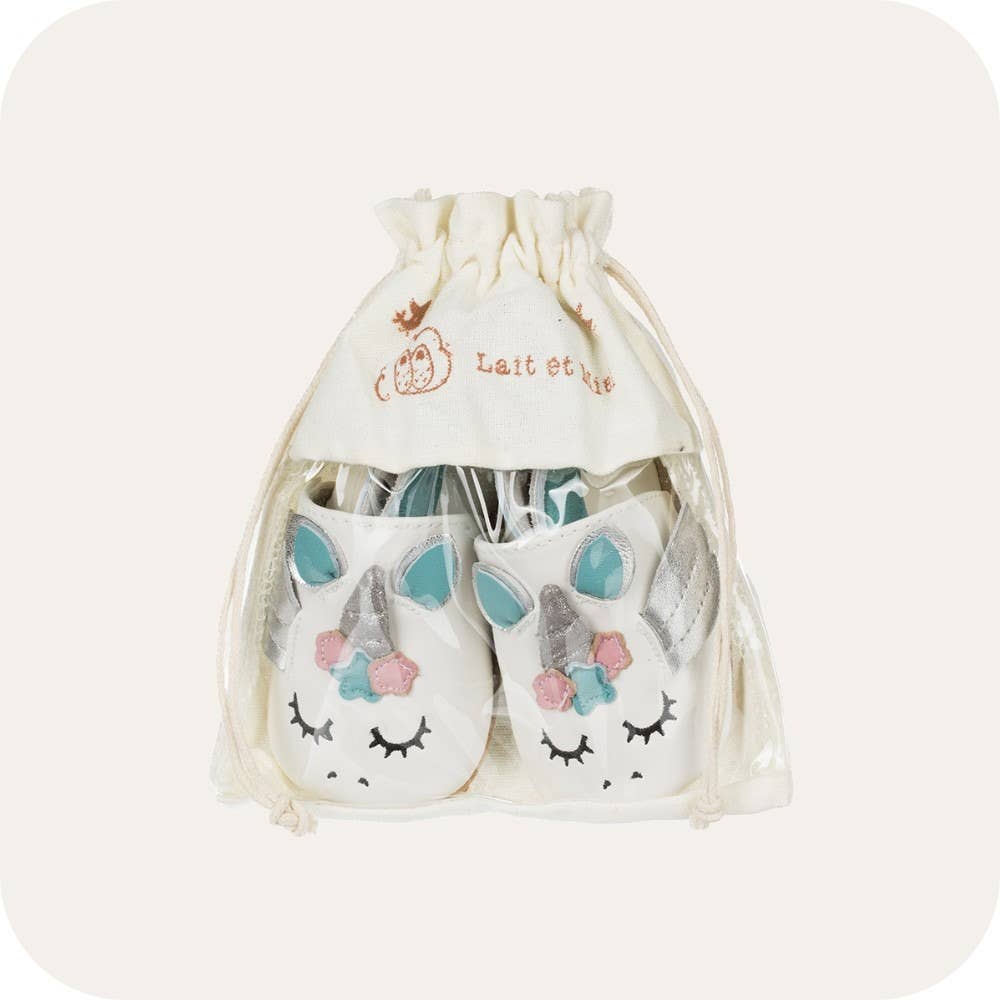 LAIT ET MIEL - Wholesale Slippers - Baby - Baby leather slippers - Unicorn3