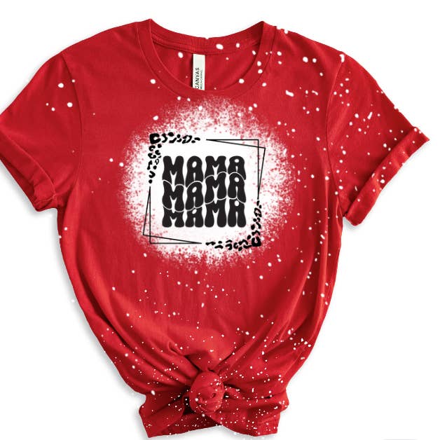 Women's Bleached Graphic Tshirt, Mama Tee for wholesale by Crafty Mamas Creationz