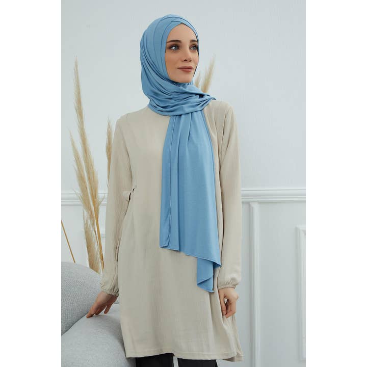 Aisha's Design - Wholesale Hijab - Women's - Comfort Fit Cotton Jersey Hijab, Breathable Lycra Blend Shawl for Women, Easy Daily Wear Modest Headscarf,PS-4036