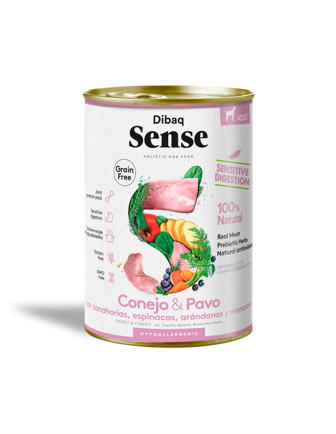 DIBAQ - Venta al por mayor Comida - Perros - Dibaq Sense DOG Grain Free CONEJO & PAVO 380gr