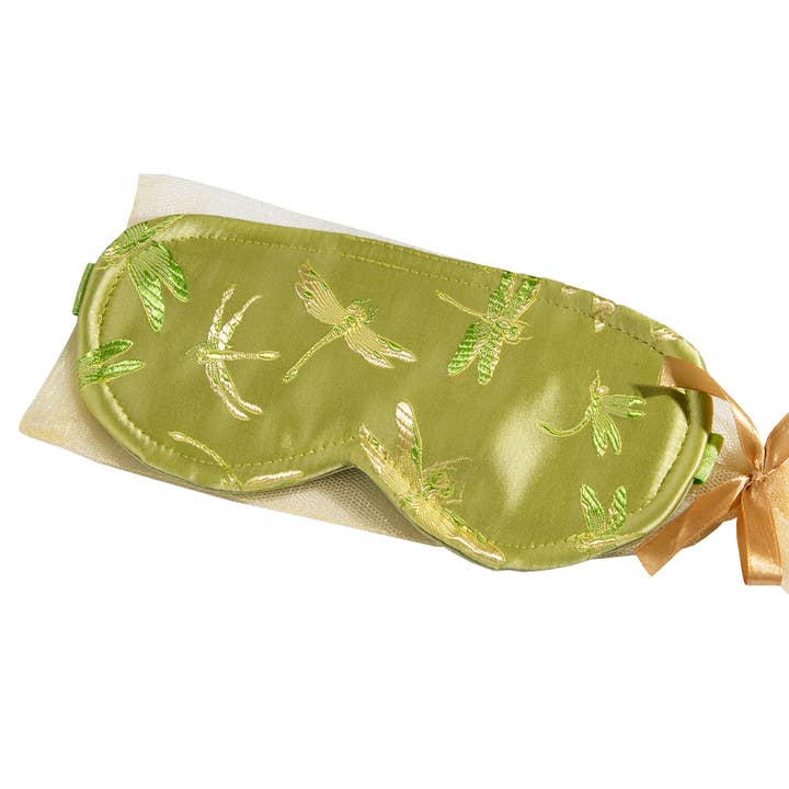 Sleep Mask - Eucalyptus Dragonfly Silk for wholesale by Sonoma Lavender