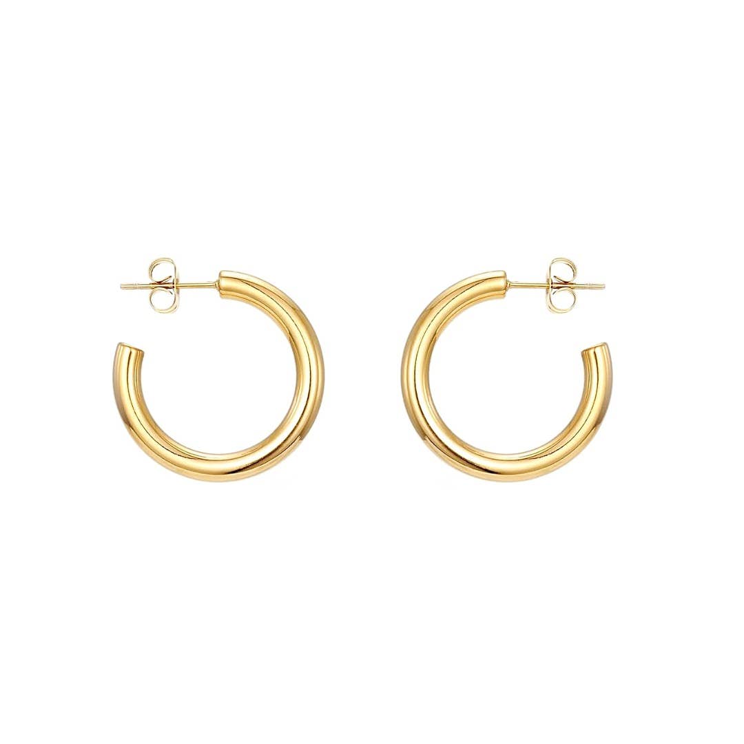 KIKICHIC - Wholesale Hoop Earrings - Lightweight Chunky Hoops Open (25mm)0