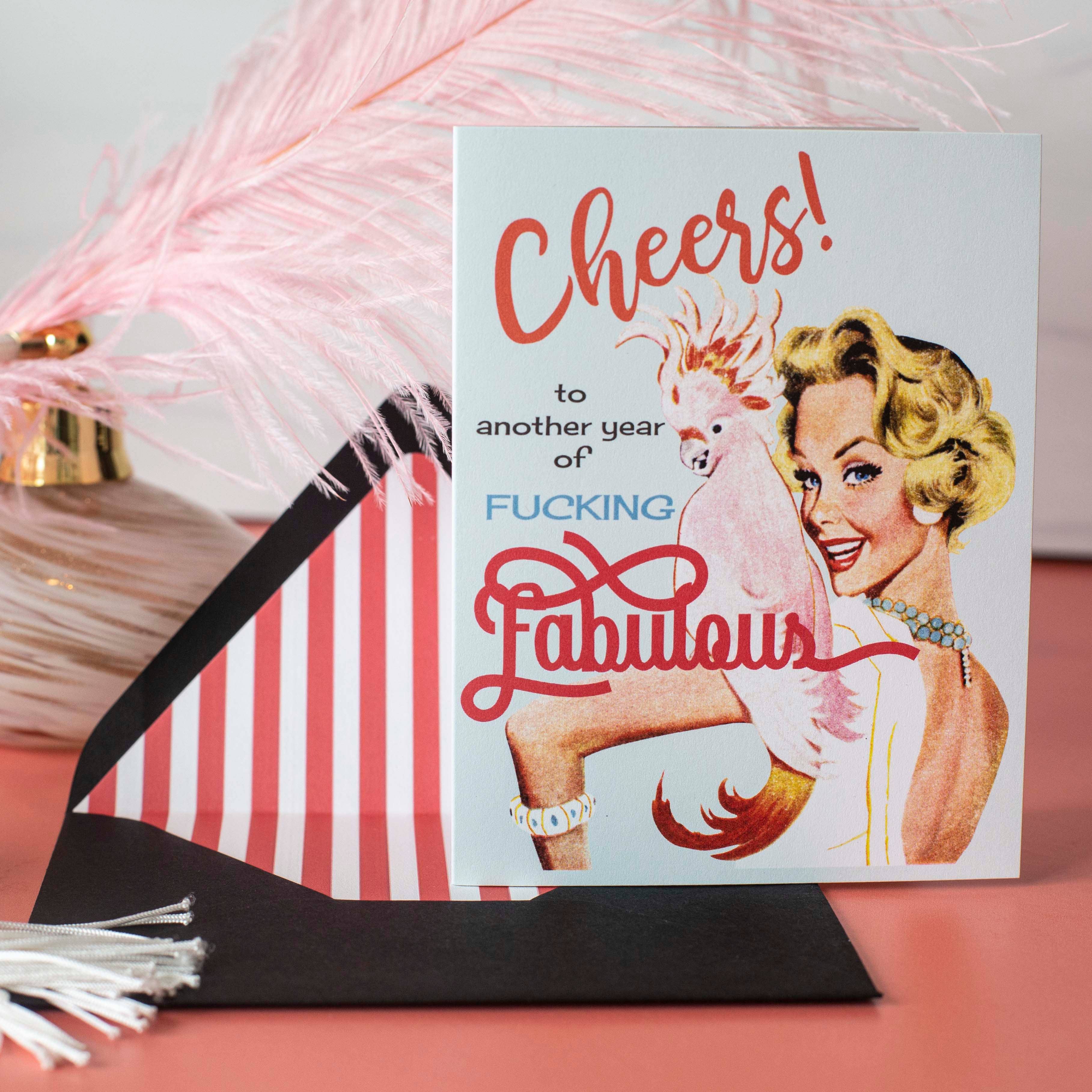 Mod Lounge Paper Company - Wholesale Birthday Card - Another Year of Fucking Fabulous Funny Birthday Card4