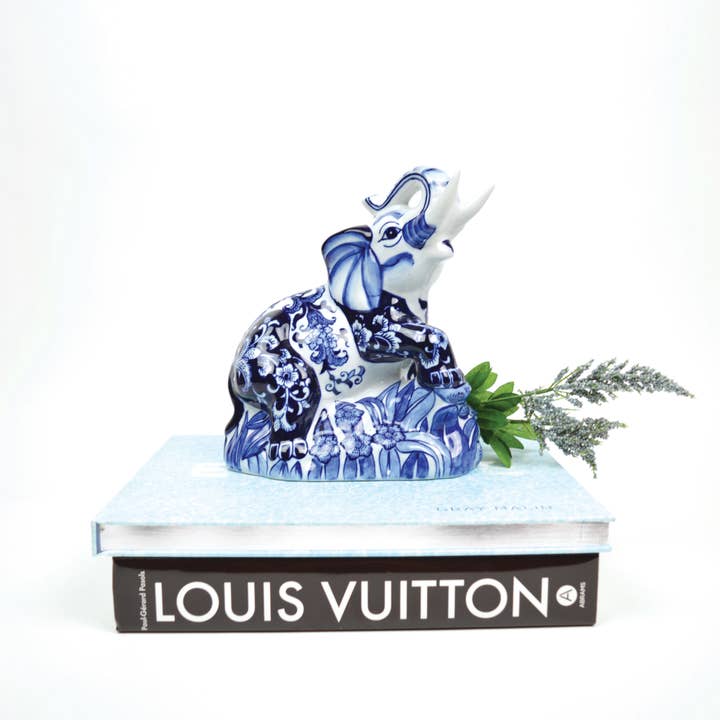 8 Oak Lane - Wholesale Decorative Figurine - Porcelain Chinoiserie Decorative Elephant2