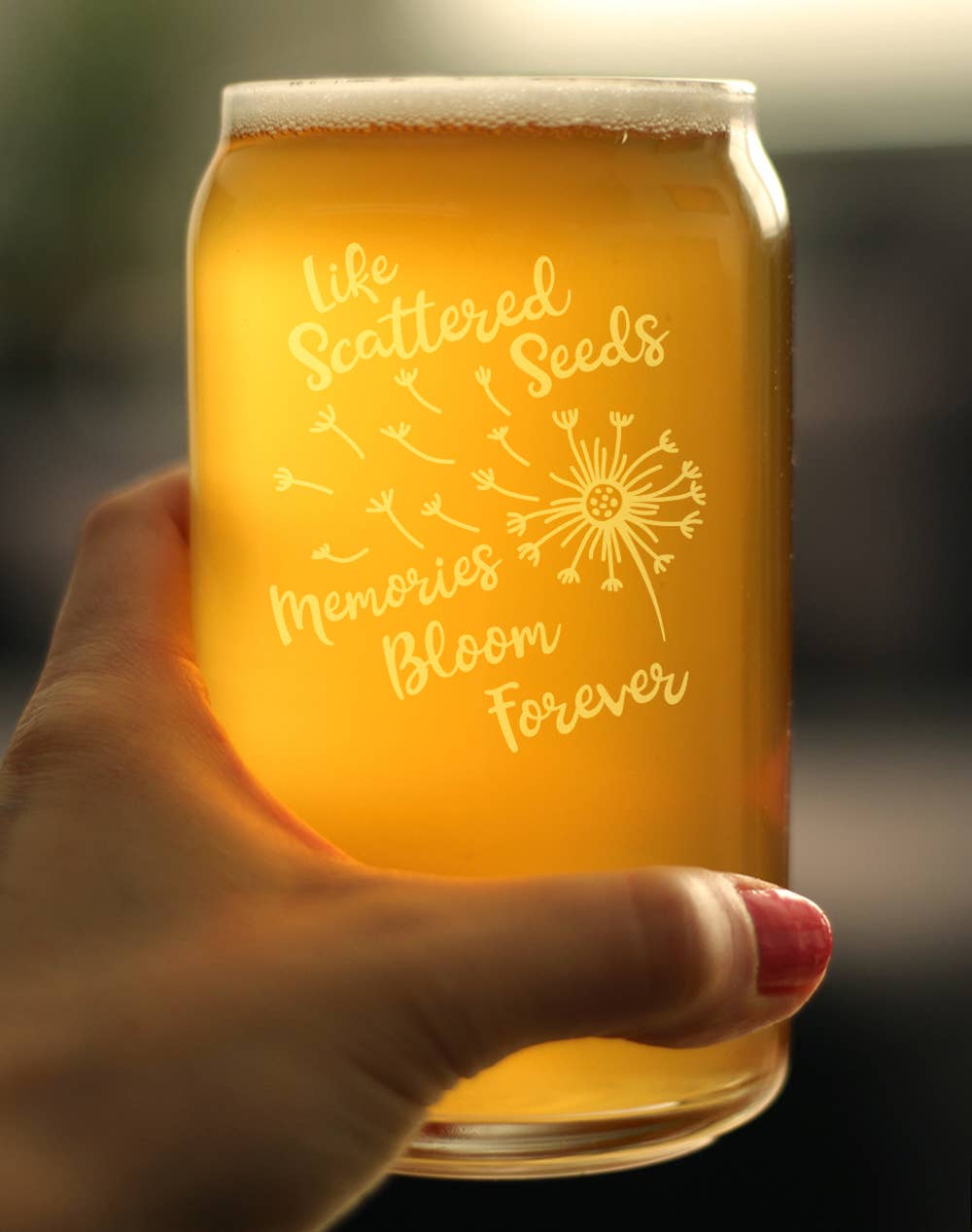 bevvee - Wholesale Beer glass/mug - Scattered Seeds Dandelion - Beer Can Pint Glass - Sympathy2