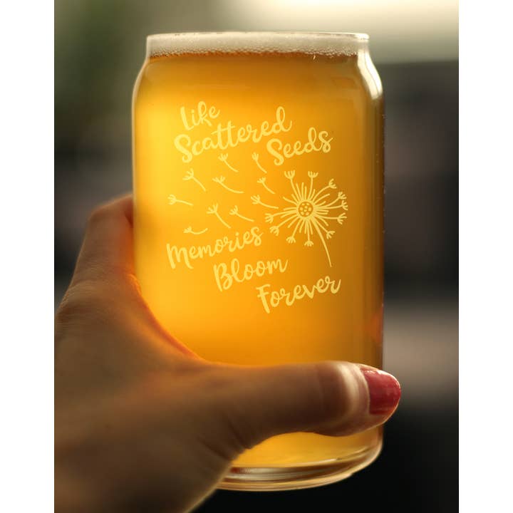 bevvee - Wholesale Beer glass/mug - Scattered Seeds Dandelion - Beer Can Pint Glass - Sympathy2