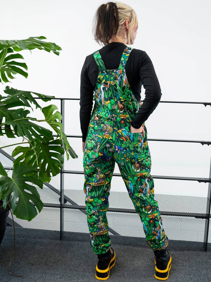 Rebel Romance - Vente Salopette – unisexe - Rebelle Romance Étang Oiseaux Étirement Salopettes14