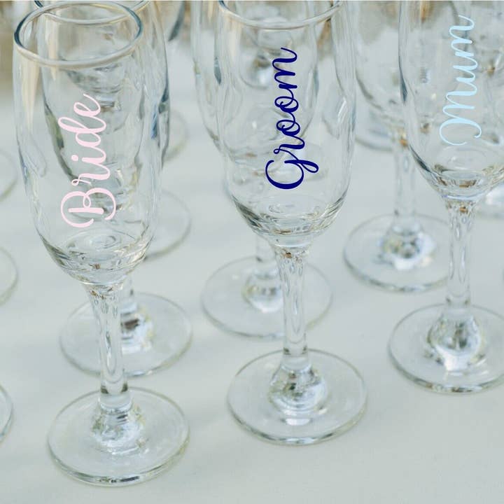 Giggles Amore - Wholesale Champagne Flute - Personalised Wedding Glasses, Flutes, Bridesmaid Champagne (Copy)