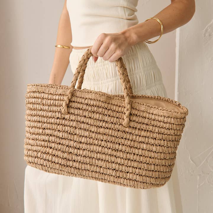 Angels Whisper Accessories - Wholesale Beach bag - Tressa Beach Straw Bag3