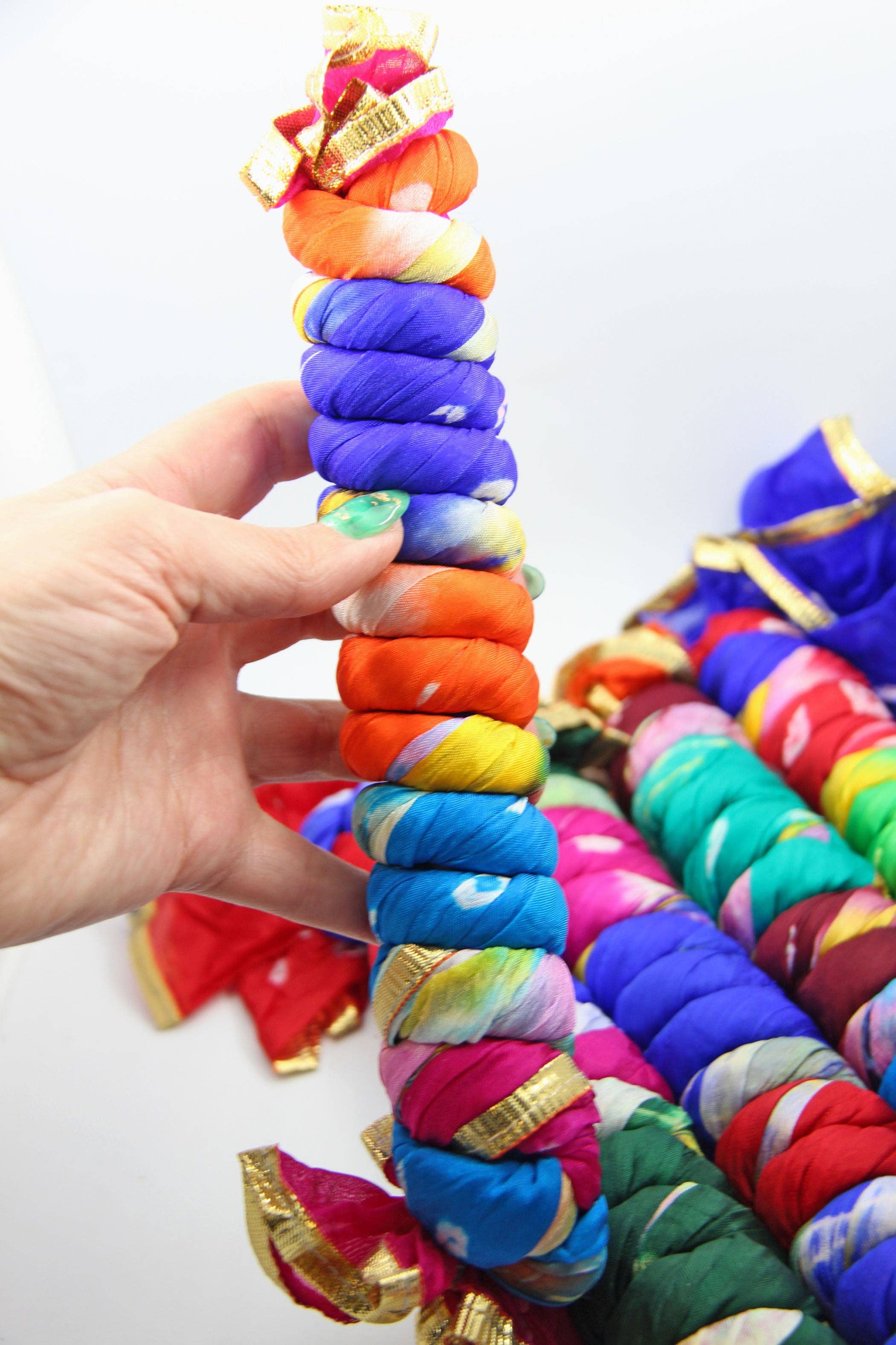 Woman Shops World - Wholesale Scarf - Women's - Multicolor Bandhani Tie-Dye Chiffon Dupatta Scarf4