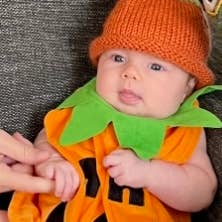 Knit By Ma and Bear - Wholesale Clothing Set - Baby - Pumpkin; Hand knit hat and/or booties; baby toddler; fall