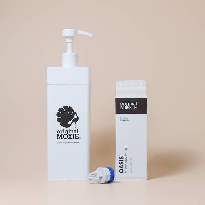 Original Moxie - Wholesale Hair Shampoo - Reusable Pour Spout - Blue2