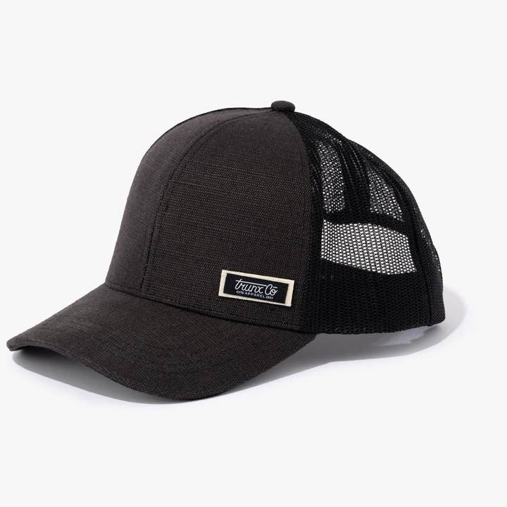 Trunx Hemp Hat - Trucker Style (Black on Black) for wholesale by Trunx