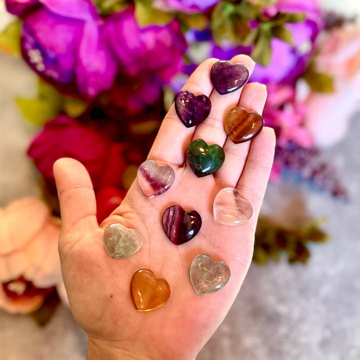 Mandala Gems - Vendita all'ingrosso Pietra/cristallo spirituale - Cuori di Cristallo da 2 cm per San Valentino, Scegli tra Diaspro Rosso, Fluorite, Corniola, Quarzo Rosa, Agata Muschiata, Giallo5