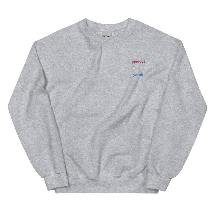 Protect Trans Youth Unisex Sweatshirt » LGBTQ Clothing for wholesale by The Studio