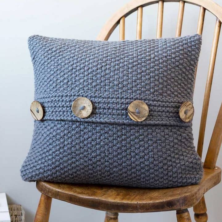 Kit de tricot pour housse de coussin au point de pour la vente par Wool Couture Company